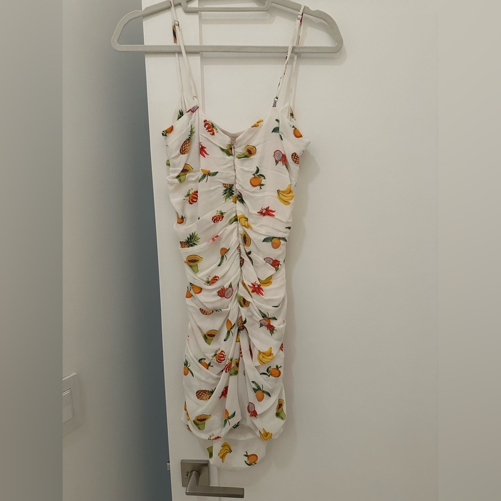 WE WORE WHAT fruit print white mini dress - Picture 2 of 3